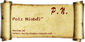 Polz Niobé névjegykártya